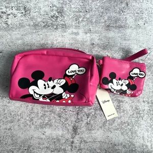 Mickey & Minnie Cosmetic Pouch with Coin Purse
